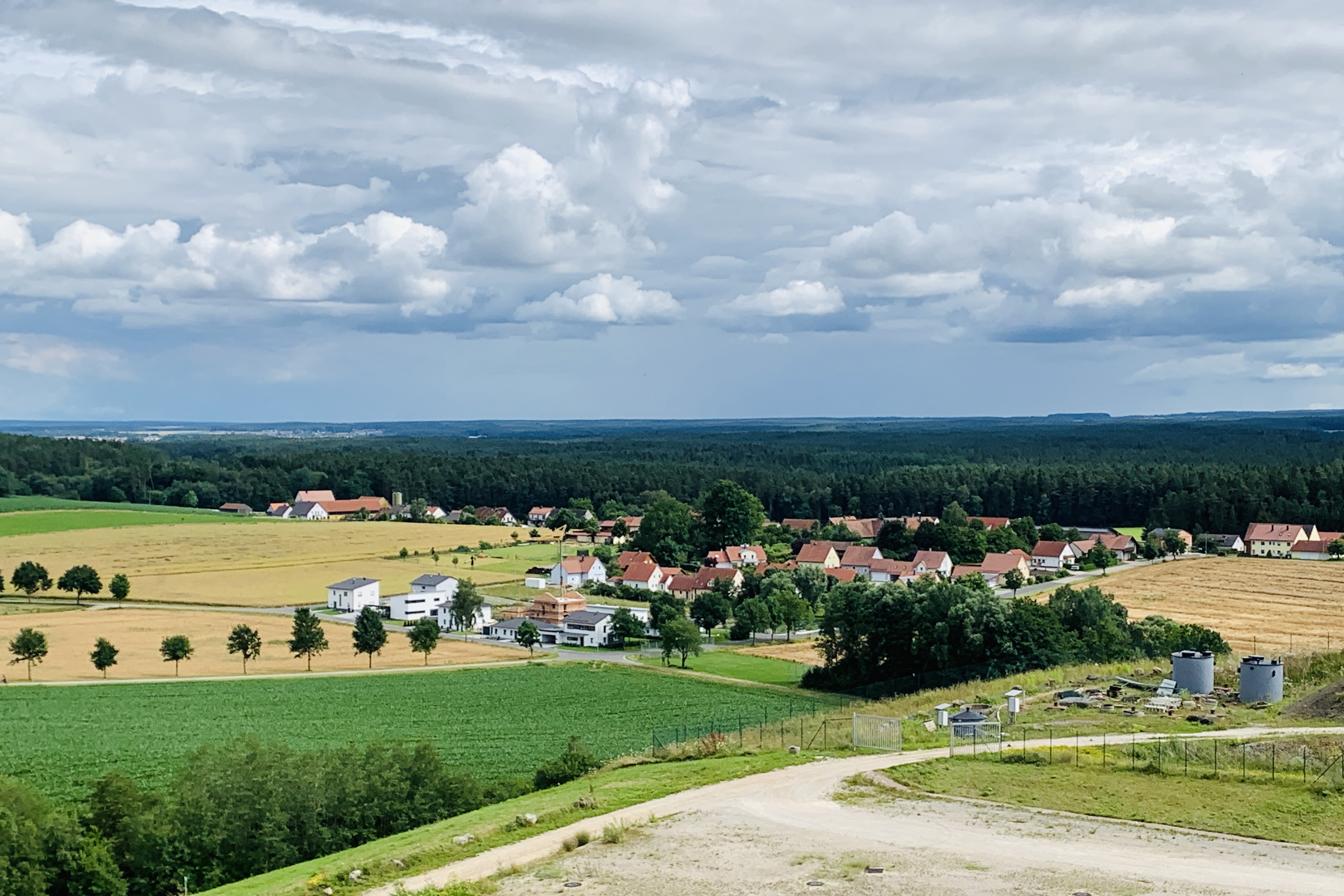 Blick auf Siebeneichen vom Schlackenberg aus