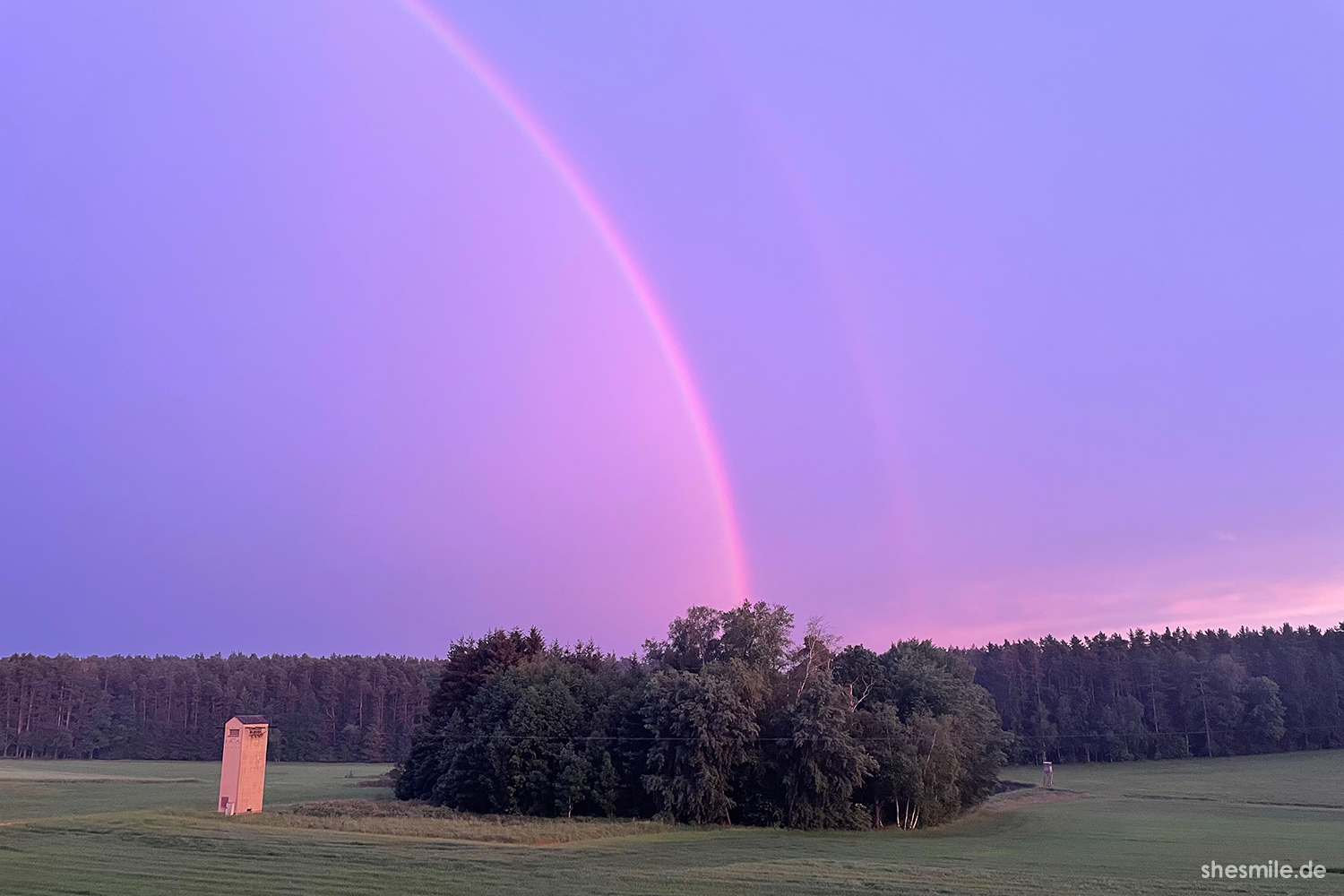 Regenbogen vor Siebeneichen, Juni 2022