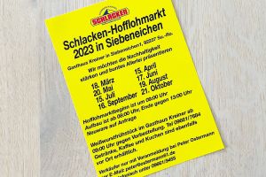 Schlacken-Hofflohmarkt 2023 in Siebeneichen